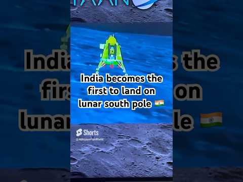 #proudmoment 🎊 India becomes the first to land on lunar south pole #indiaonmoon #chandrayaan3 #moon