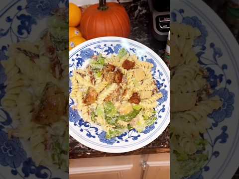 Chicken Cesar Pasta Salad #foodie #pasta #quickandeasyrecipe #pastarecipe #cooking