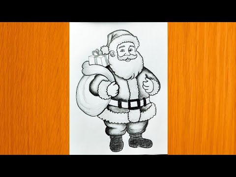 How to draw Santa Claus step by step|christmas drawing|Christmas drawingeasySanta Claus drawing |art