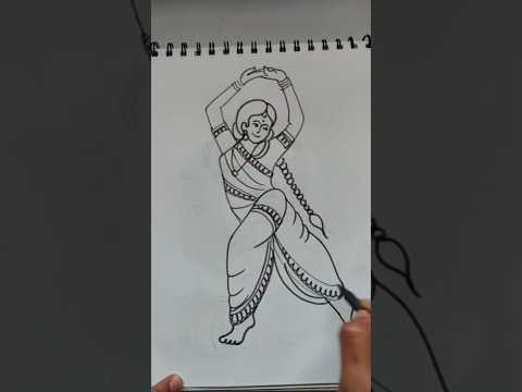 Quick simple and easy drawing of traditional Indian woman using letter X and Y/Marathi women