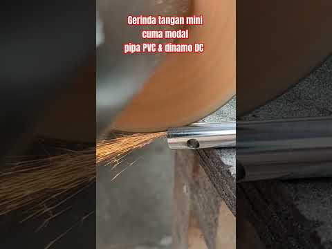 Do it yourself ‼️ membuat mesin gerinda tangan dari pipa PVC dan Dinamo DC #diy #shorts #fypシ