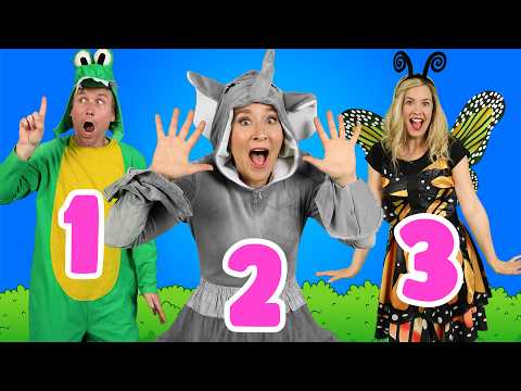 Ten Little Animals (Counting Animals at the Zoo) 🐘🐒🐊🦋🐧 Kids Counting Song