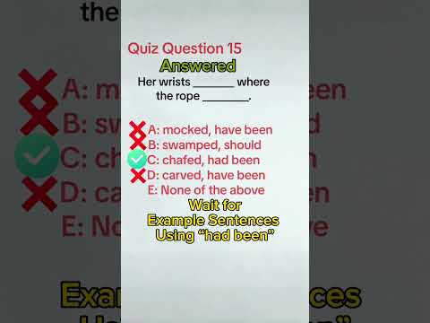 Quiz Question 15 Answered | English Grammar