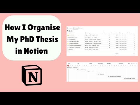 How I Organise my PhD Thesis Notes in Notion - PhD Student Thesis Writing