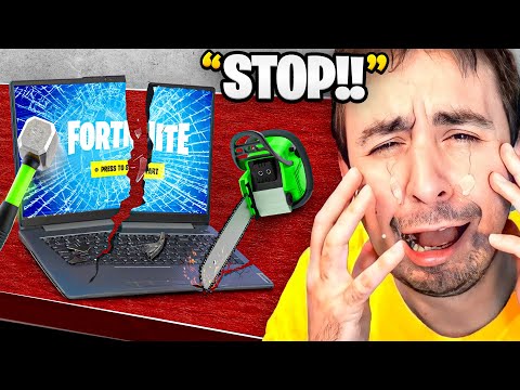 Destroying His Computer & Buying Him A New One!