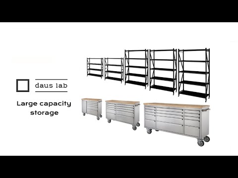 Large capacity storage with tool cabinet and large rack | Furniture and interior daus lab | BGM