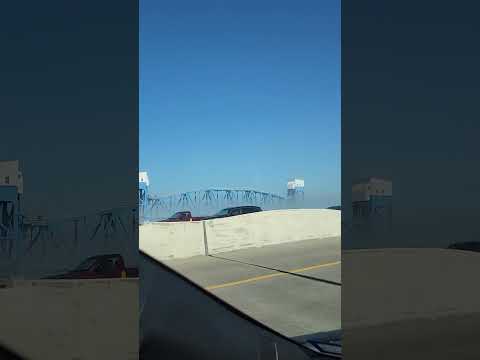 Galveston Causeway/Bridge almost lost in Fog Monday even the train track was fogged up #fog #beach