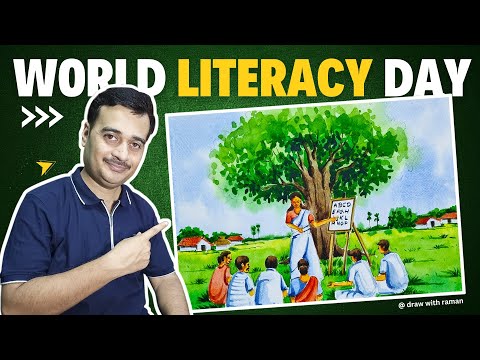 International Literacy Day Drawing | World Literacy Day Drawing