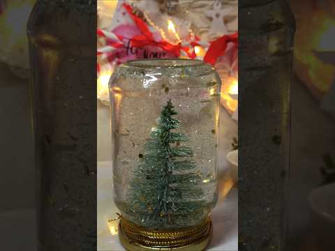 Snow Globe DIY ❄️🎀#craft #diy #christmas #shorts #creative #decoration #winter #satisfying #newyear