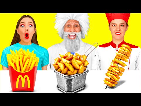 Me vs Grandpa Cooking Challenge | Funny Kitchen War by RaPaPa Challenge