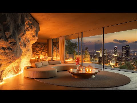 Elegant Penthouse Living Room 🎺 | Soothing Jazz Instrumentals for Deep Relaxation & Focus ❤