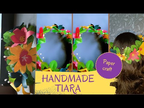 How to make flower crown at home ll easy paper craft idea 💡