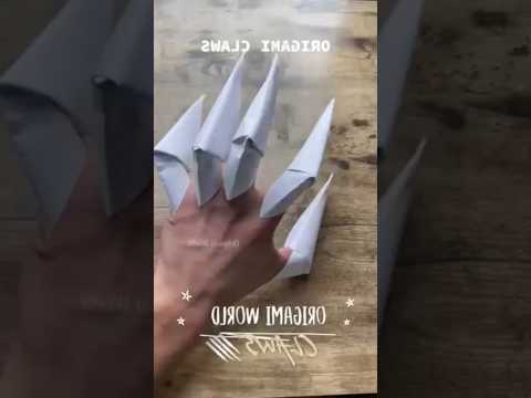 How to Make Origami Wolf Claws in Minutes! 🐺✋#Origami #WolfClaws #DIYCrafts #PaperCraft #EasyOrigami