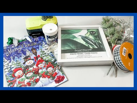 Dollar Tree Gift Bag DIY || Winter Decor DIY || Just 1 Quick Craft