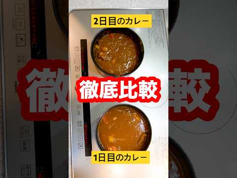 【徹底比較】2日目のカレーが美味しいと言うのは本当なのか検証したら衝撃の検証結果になった！#shorts