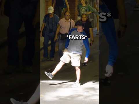 the tunnel went SILENT 😲😂 #shorts #funny #fartprank