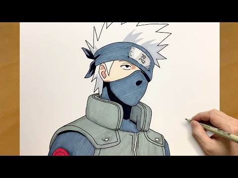 How to Draw Kakashi from Naruto || Easy Anime Drawing Step by Step || Kakashi Art