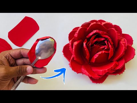 How to make a Rose using paper | DIY Paper rose tutorial Step by Step