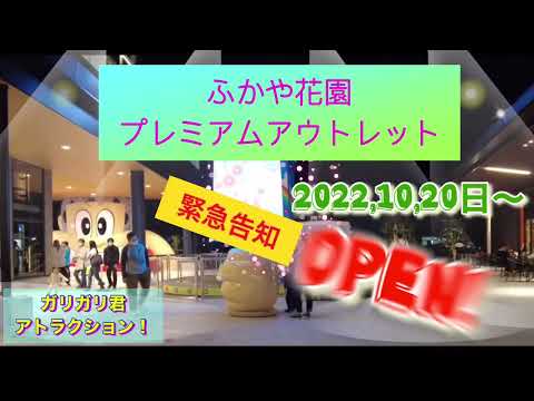 OPEN! ふかや花園プレミアムアウトレット　2022,10.20 オープンセールに行こう‼︎ブランド品ガリガリ君アトラクション埼玉県関越自動車道花園IC