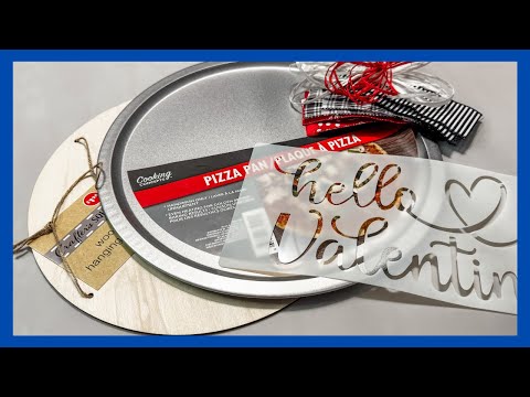 Valentine Door Hanger DIY || Pizza Pan Craft || Just 1 Quick DIY