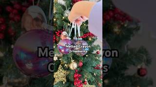 Melted Crayon Ornaments | Christmas Activity 🎄 #artsandcrafts #christmas #holidaycrafts