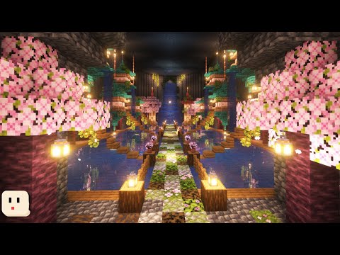 【マイクラ】桜舞うブランチマイニング場を建築する | ハゲクラ #7 【Minecraft】