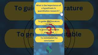 The Crucial Role of a Hypothesis in Quantitative Studies #ytshorts #hypothesis #researchtips