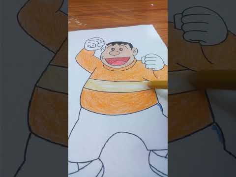 GIAN DRAWING 😜 #drawing #doraemon #cartoon #easy