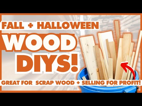 12 Wood DIY Decor Projects for Fall & Halloween | Scrap Wood DIYS that SELL!