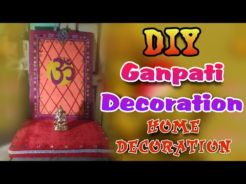 Home Decoration For Ganpati Festival/ Ganpati Temple Decoration @modikasundayvlogs9920