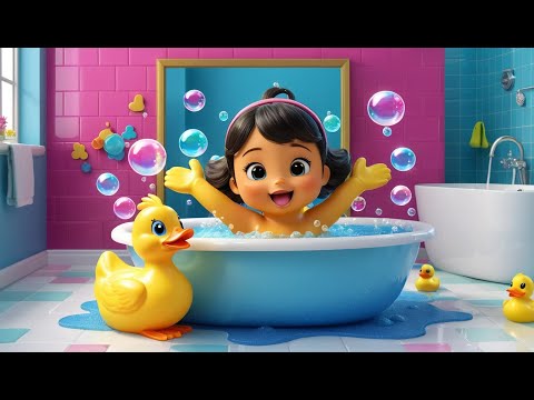 Splish, Splash, A Rainbow Bath Rhyme Song | Popular Nursery Rhyme & Lyrics  | Educational Kids Songs