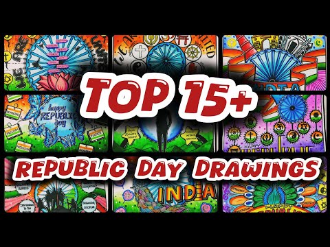 Republic Day Drawing Easy Steps / Republic Day Poster / How To Draw Republic Day Drawing