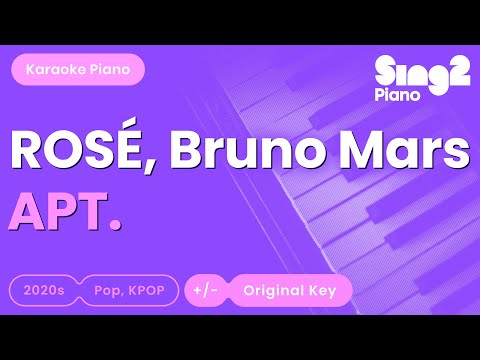 APT. - ROSÉ, Bruno Mars (Piano Karaoke)