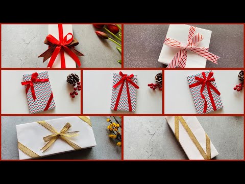 7 Easy Ways to Wrap a Ribbon on a Gift Box | Wrapping Presents with Ribbon