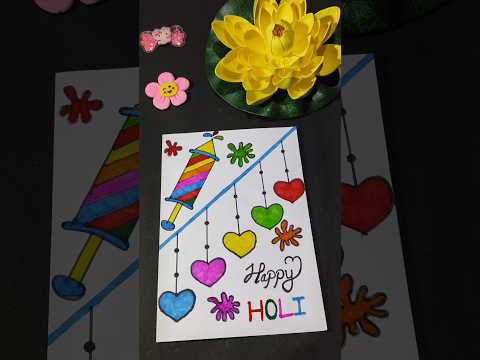 Holi card making 2024 | Holi craft #shorts #diy #youtubeshorts #happyholi #craft #viral