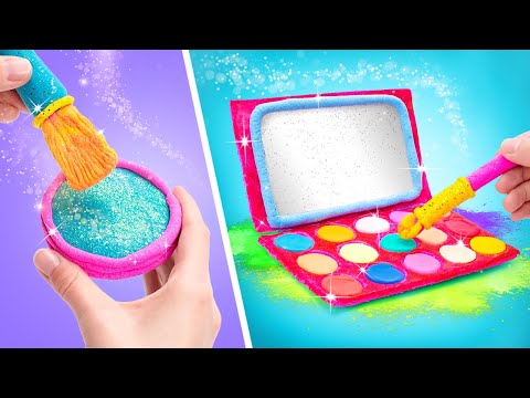 What Happens When Glitter ✨ Meets Clay? The Magic Make Up DIY🌈💄By Imagine PlyWorld