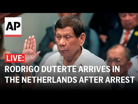 LIVE: Former Philippine President Duterte arrives in the Netherlands after arrest