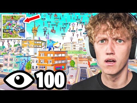 I Got 100 Players To Land At SEAPORT CITY In Fortnite! (sweatiest tournament)