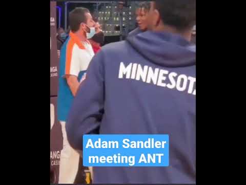 Adam Sandler meeting Anthony Edwards (ANT) #short #nba #basketball #adamsandler #anthonyedwards