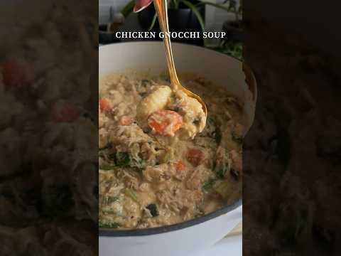 Creamy Chicken Gnocchi Soup (Dairy-Free) #shorts #chickensoup #shortsrecipe #youtubeshorts #soup