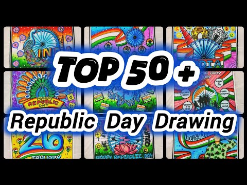 Republic Day Drawing Easy Steps / Republic Day Poster / How To Draw Republic Day Drawing