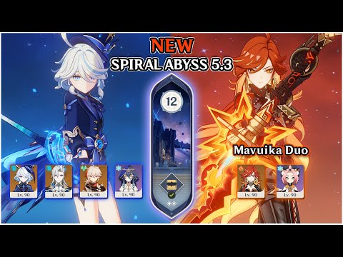 New Abyss 5.3 | Furina & Neuvillette X Mavuika Diona Full Stars | Genshin Impact