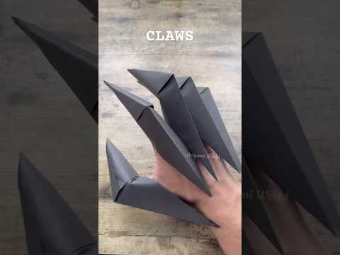 ORIGAMI CLAWS EASY ORIGAMI WORLD TUTORIAL HALLOWEEN CRAFT | HOW TO MAKE DRAGON CLAWS HALLOWEEN ART