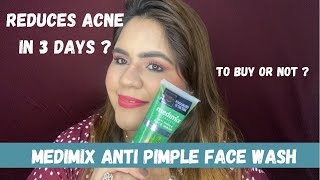 I used Medimix Anti pimple face wash || Review || Has acne gone in 3 days? Has neem ,aloe & turmeric