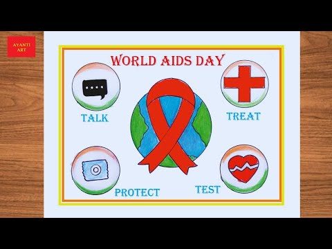 World Aids Day Drawing || World Aids Day Poster Drawing || World Aids Day Drawing Easy || Aids Day