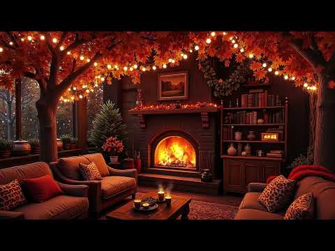 Cozy Up with Smooth Jazz & Fireplace Sounds - Perfect for Reading, Studying, or Relaxing