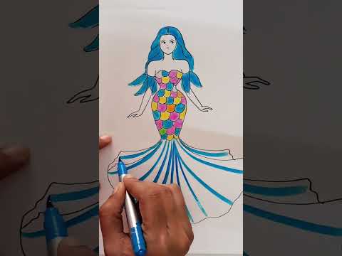 #mermaidgirl #shorts #drawing #coloring #diy #art #painting