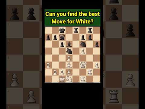 Chess Challenge Find the best Move for white? #chess #shorts