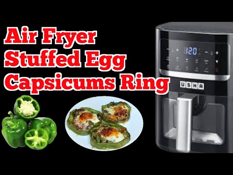 Stuffed egg Capsicum Ring in Air fryer