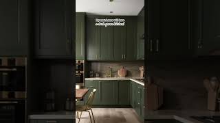 Dark green kitchen inspo #darkgreen #darkgreenkitchen #kitchendecor #kitchendesign